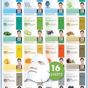 16 Collagen Sheet Face Masks - Variety Pack by Dermal
